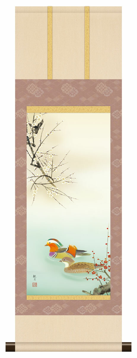 楽天市場】10年保証 掛け軸 ミニ掛け軸 和風 花鳥画 名鳥 白鷺 吉井蘭