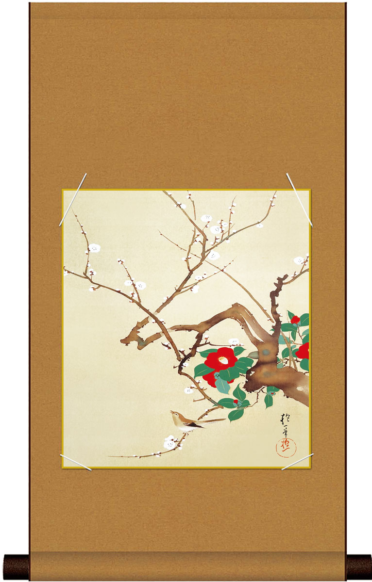 楽天市場】色紙 色紙掛けなし 色紙絵 和風 桜に小禽図 酒井抱一