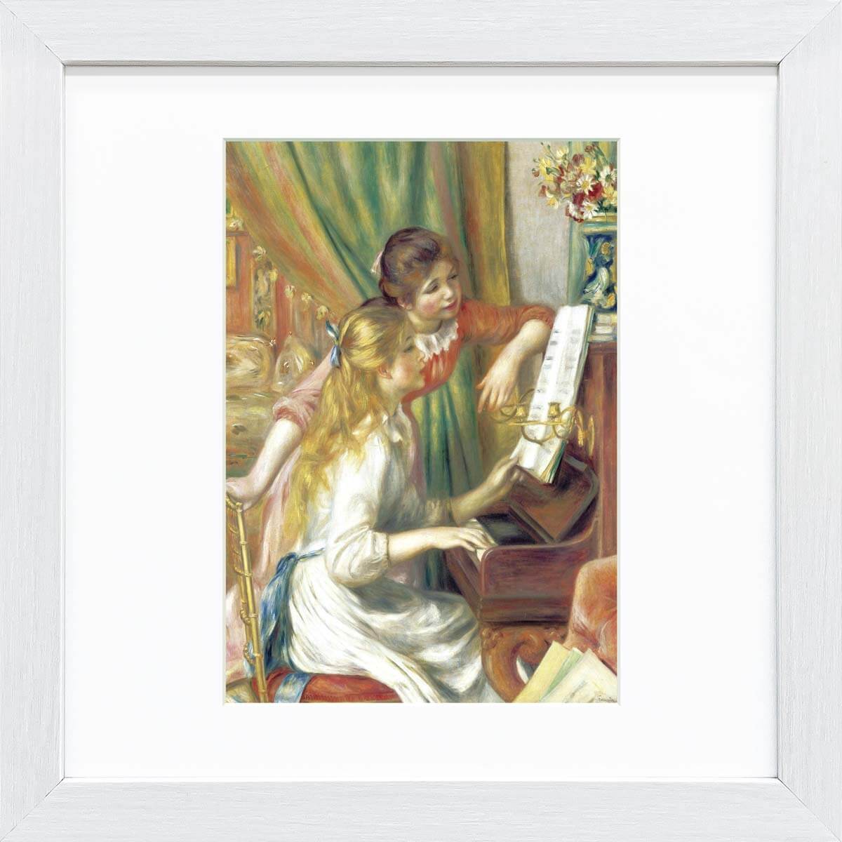 楽天市場】【スーパーSALE10％OFF】絵画 ルノワール「ピアノを弾く少女