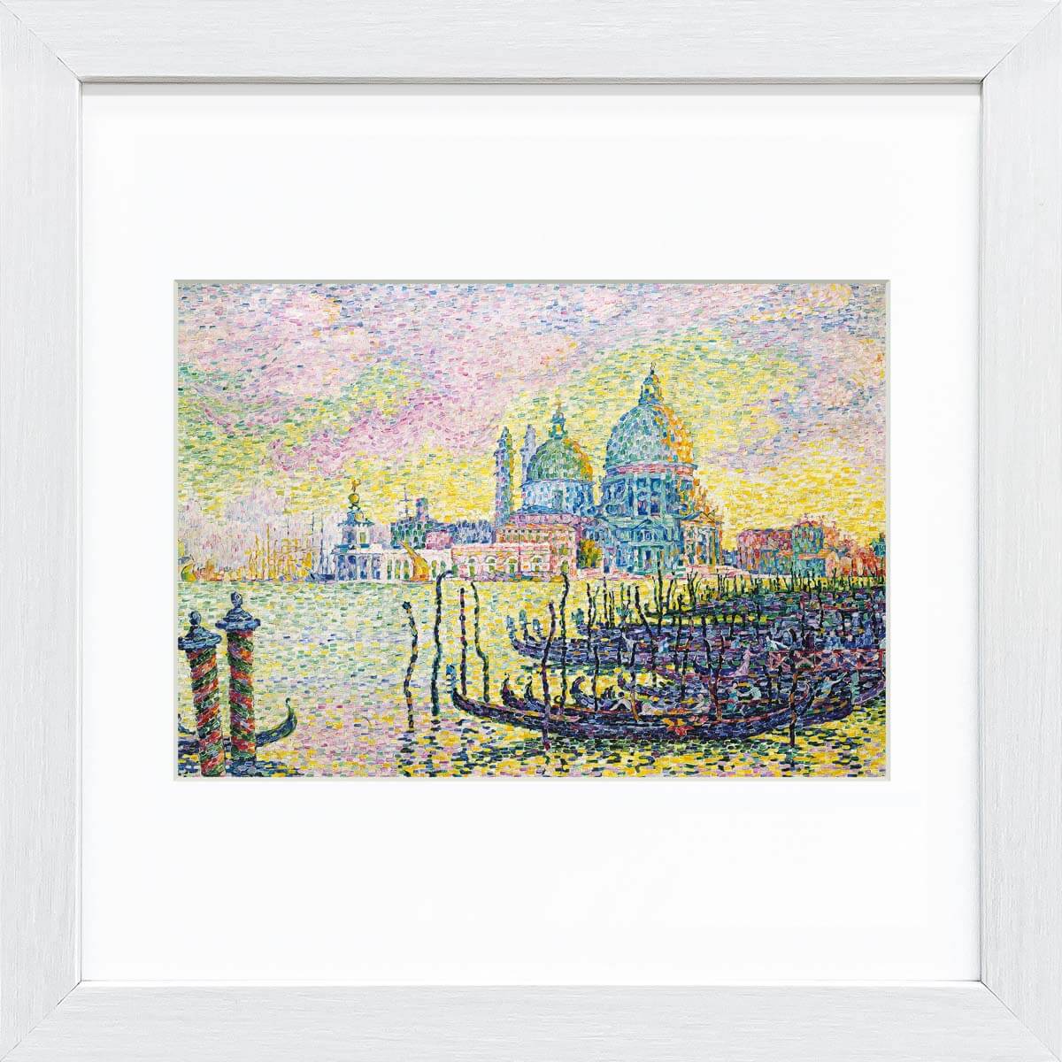 おうち美術館 シニャック ヴェニスの大運河 ゆうパケット 額入り 額装込 風景画 絵画 絵 壁掛け アート リビング 玄関 トイレ インテリア かわいい 壁飾り 癒やし プレゼント ギフト アートパネル Sサイズ 値下げ