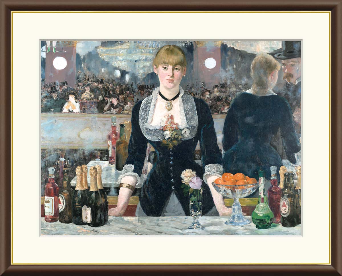 フォリーベルジュールのバー　マネ　複製画　油彩 フォリー・ベルジェールのバー 【10号】 エドゥアール・マネ