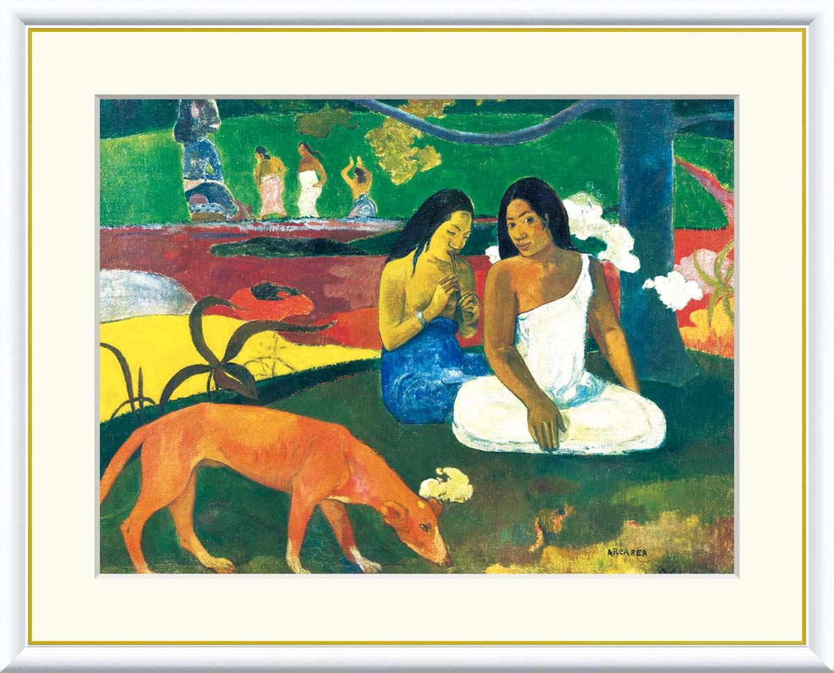 楽天市場】絵画 世界の名画 アレアレア ポール・ゴーギャン 額入り