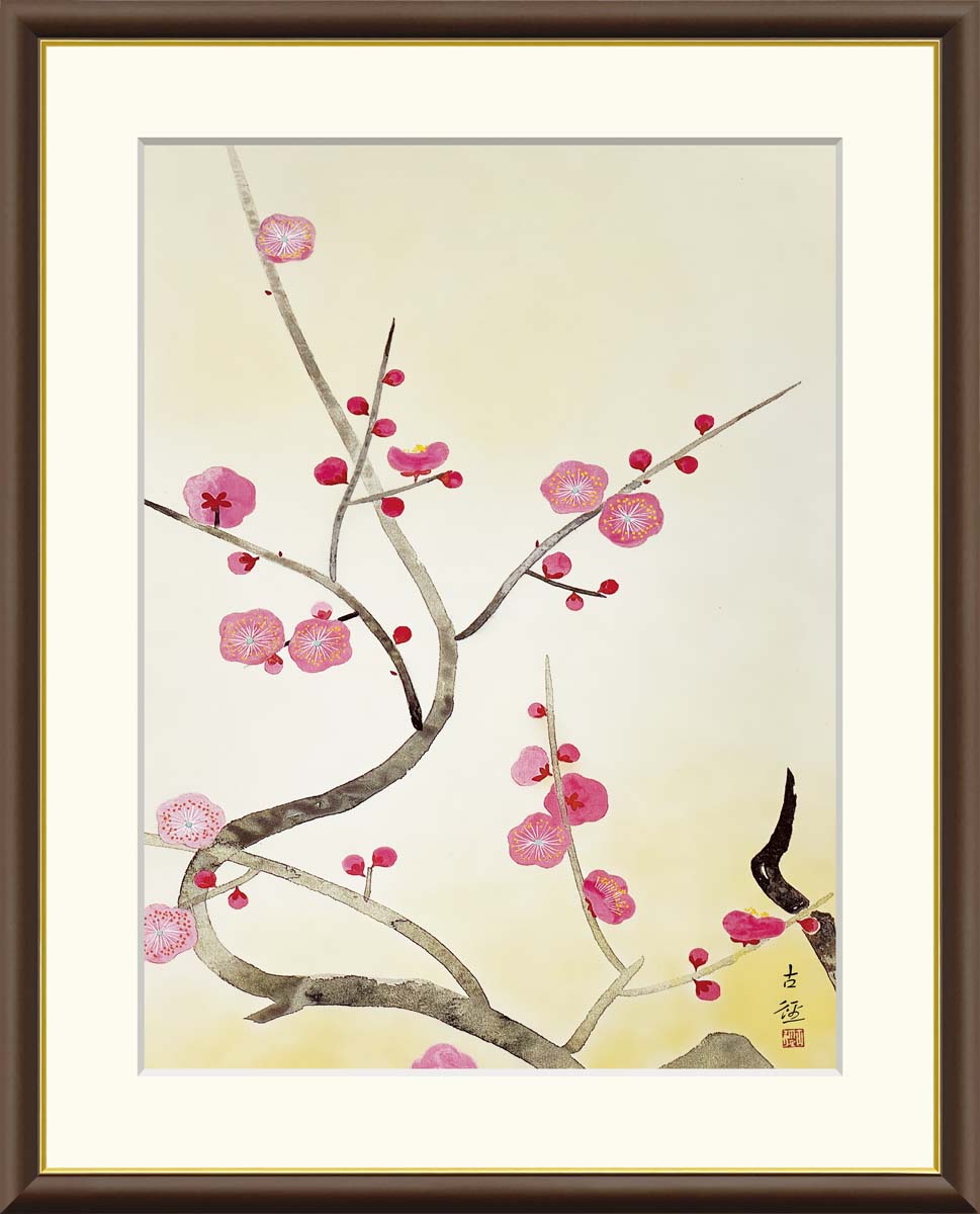 小林古径 木版画 赤絵 静物画 版画 絵画 額装　F 小林古径 木版画 赤絵 静物画 版画 絵画 額装 F - メルカリ - 版画
