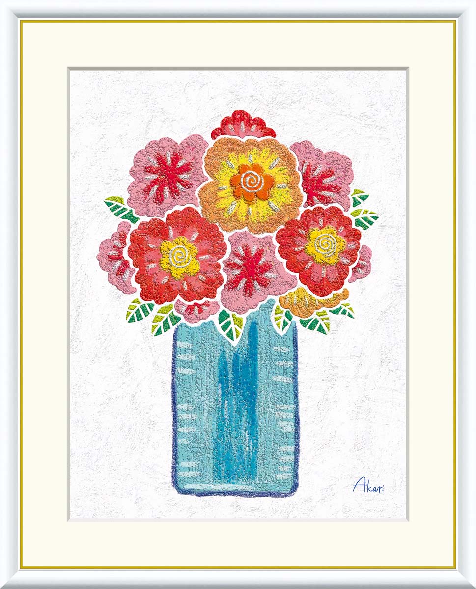 絵画 新品 窓の花瓶額付き gallery-uchida_p4-1303-c5