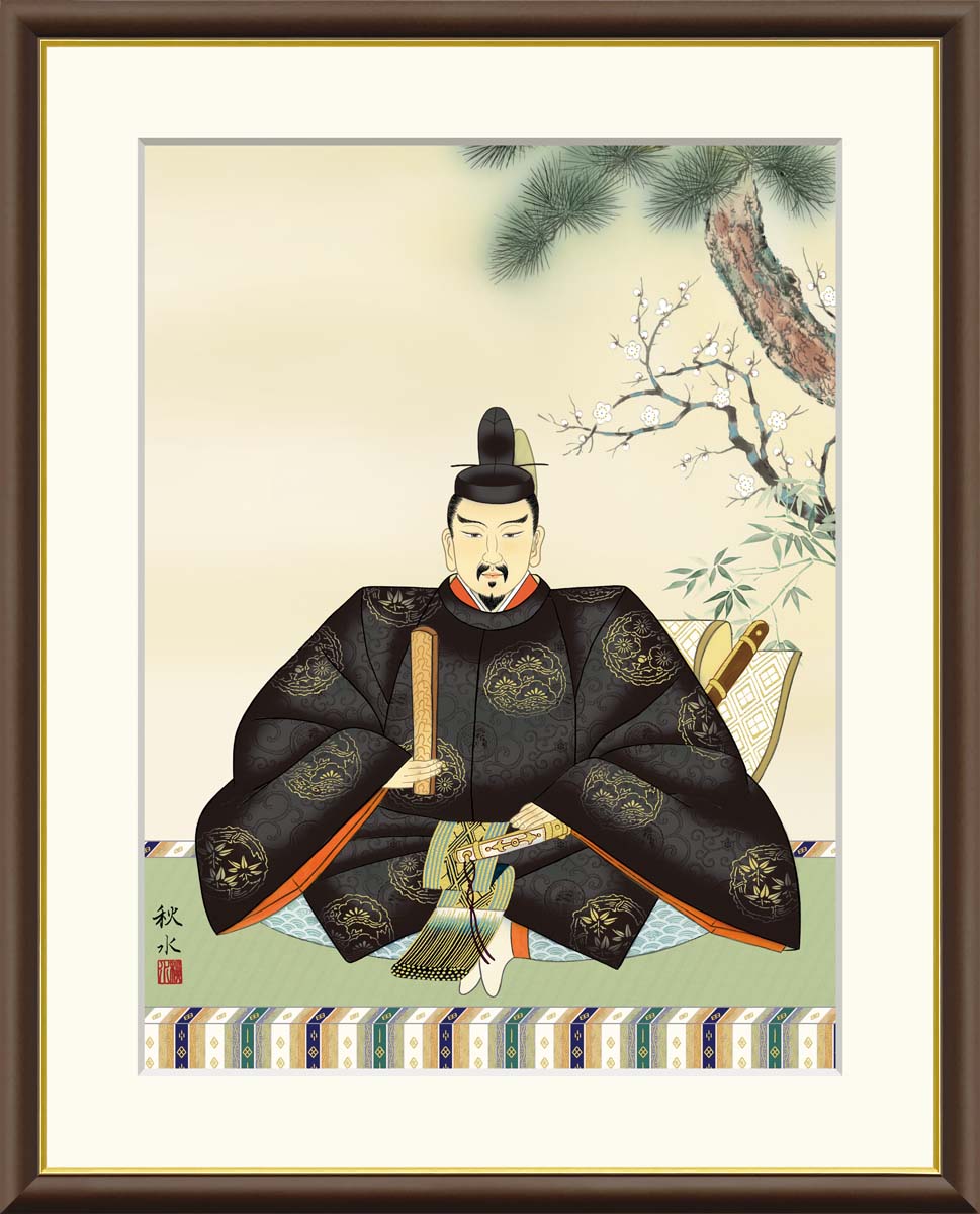 10年保証 名画 油絵 天神 浮田秋水 手彩仕上 高精細巧芸画/インテリア 額入り 額装込 アート リビング プレゼント アートフレーム 飾る グッズ ギフト おしゃれ 壁掛け 絵