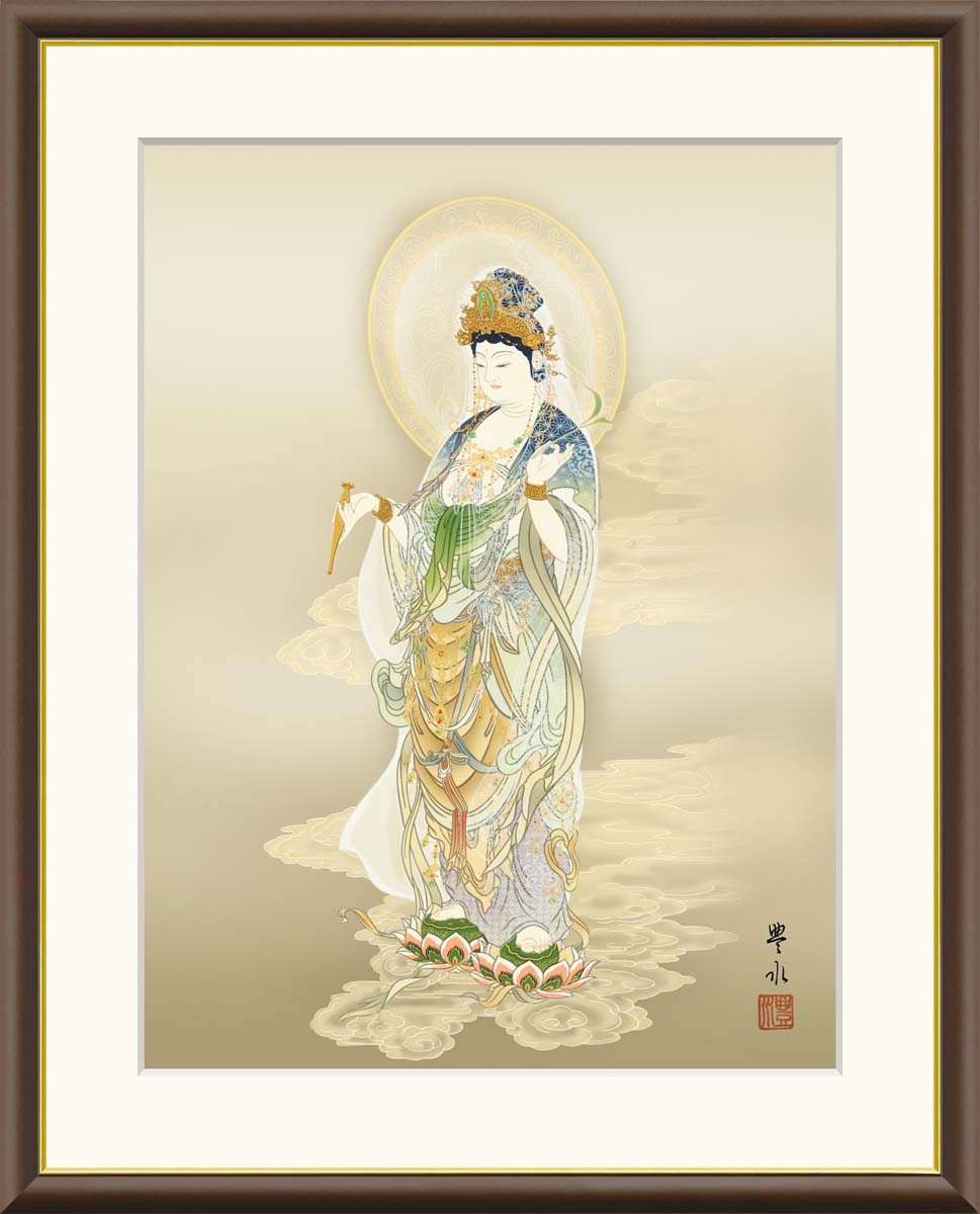 若尾和呂『天音』 油彩画 額装付き 4号 美術品 楽天市場】絵画 現代日本画 仏事関連画 聖観音 天野豊水 額入り