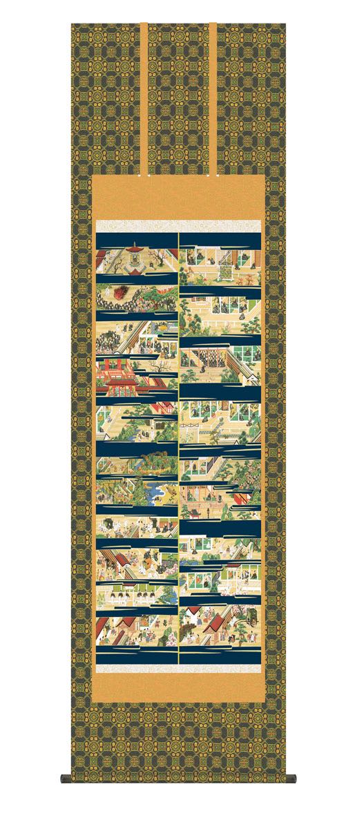 楽天市場】掛け軸 掛軸 十六善神大 大幅複製仏画 106×232cm 高級桐箱入