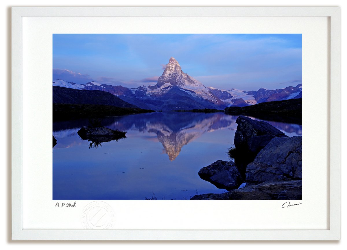 楽天市場】アートフォト 絵画 スイス アイガーが映る池/インテリア 額