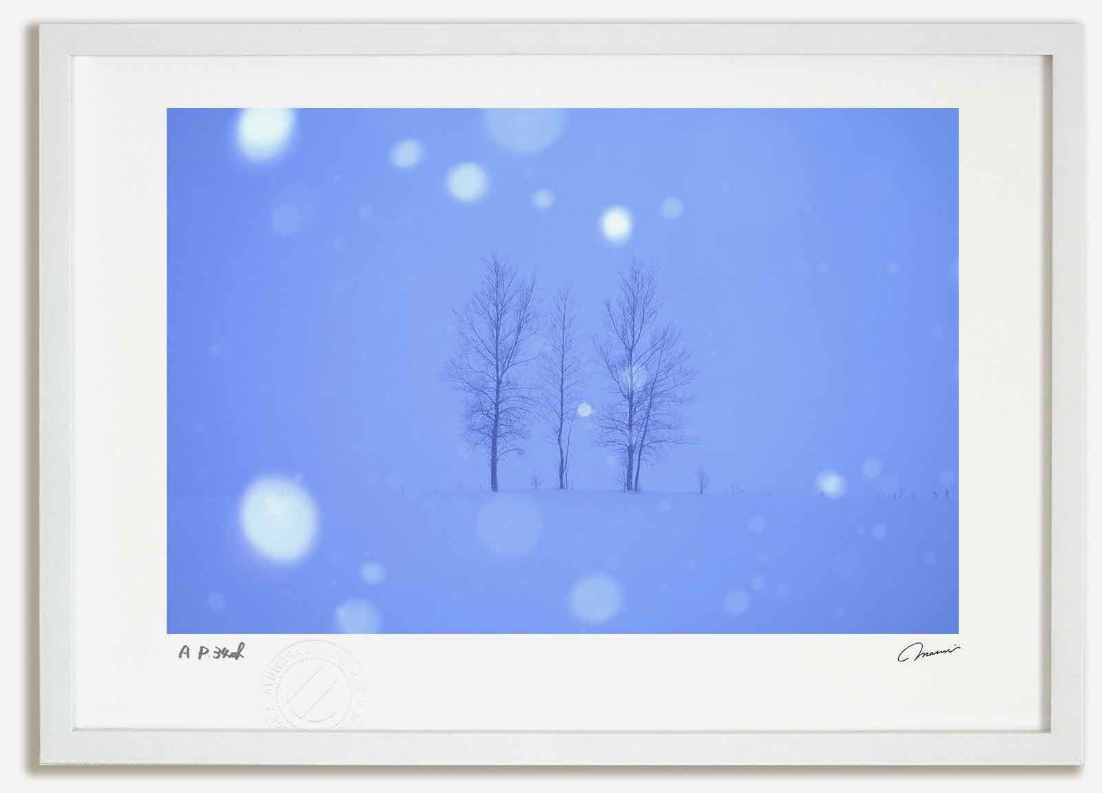 絵画　雪ふる19 原画　A4サイズ 額縁無し 版画 絵画 名画 日本画 雪山童子図 曾我蕭白 インテリア 壁掛け