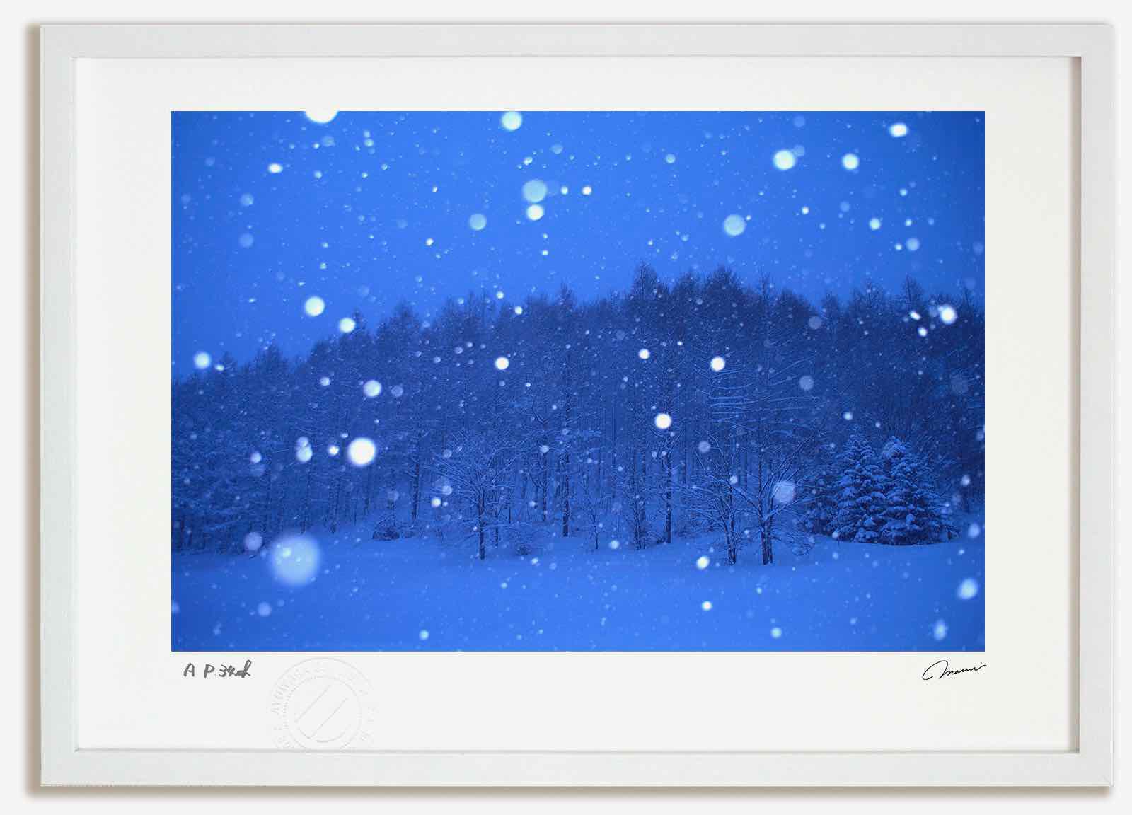 絵画 インテリア　絵　油絵　uF6-060204　風景　雪景色 澤井 進 『忍野富士』(雪景色) 油絵・油彩 F6(6号) : 内田画廊