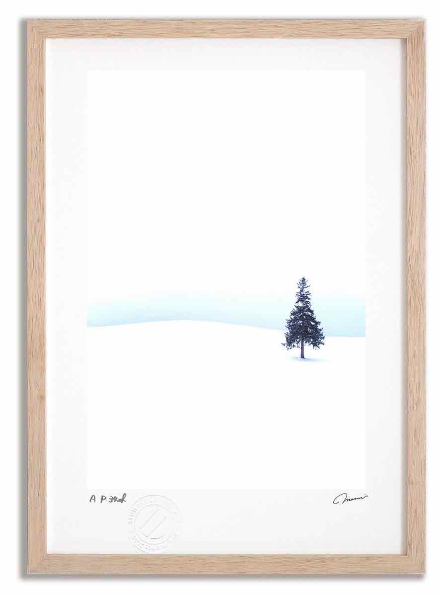 アートフォト 絵画 クリスマスツリーの木3 高橋真澄/インテリア 額入り 額装込 風景画 油絵 ポスター アート アートパネル リビング 玄関 プレゼント モダン アートフレーム 飾る おしゃれ 壁掛け 絵｜絵画・壁飾り　風景専門店あゆわら