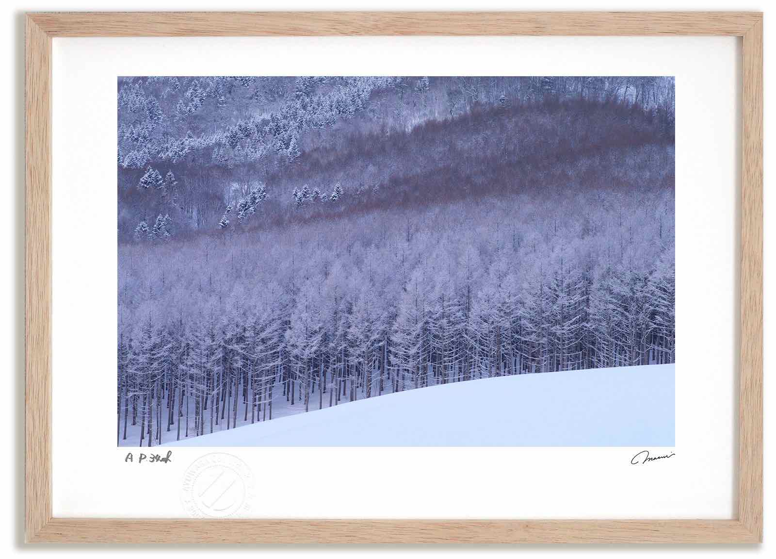 アートフォト 絵画 霧氷8 高橋真澄/インテリア 額入り 額装込 風景画 油絵 ポスター アート アートパネル リビング 玄関 プレゼント モダン アートフレーム 飾る おしゃれ 壁掛け 絵｜絵画・壁飾り　風景専門店あゆわら