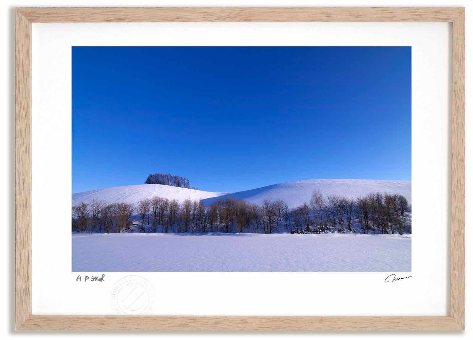 アートフォト 絵画 冬の丘4 高橋真澄/インテリア 額入り 額装込 風景画 油絵 ポスター アート アートパネル リビング 玄関 プレゼント モダン アートフレーム 飾る おしゃれ 壁掛け 絵|絵画・壁飾り 風景専門店あゆわら