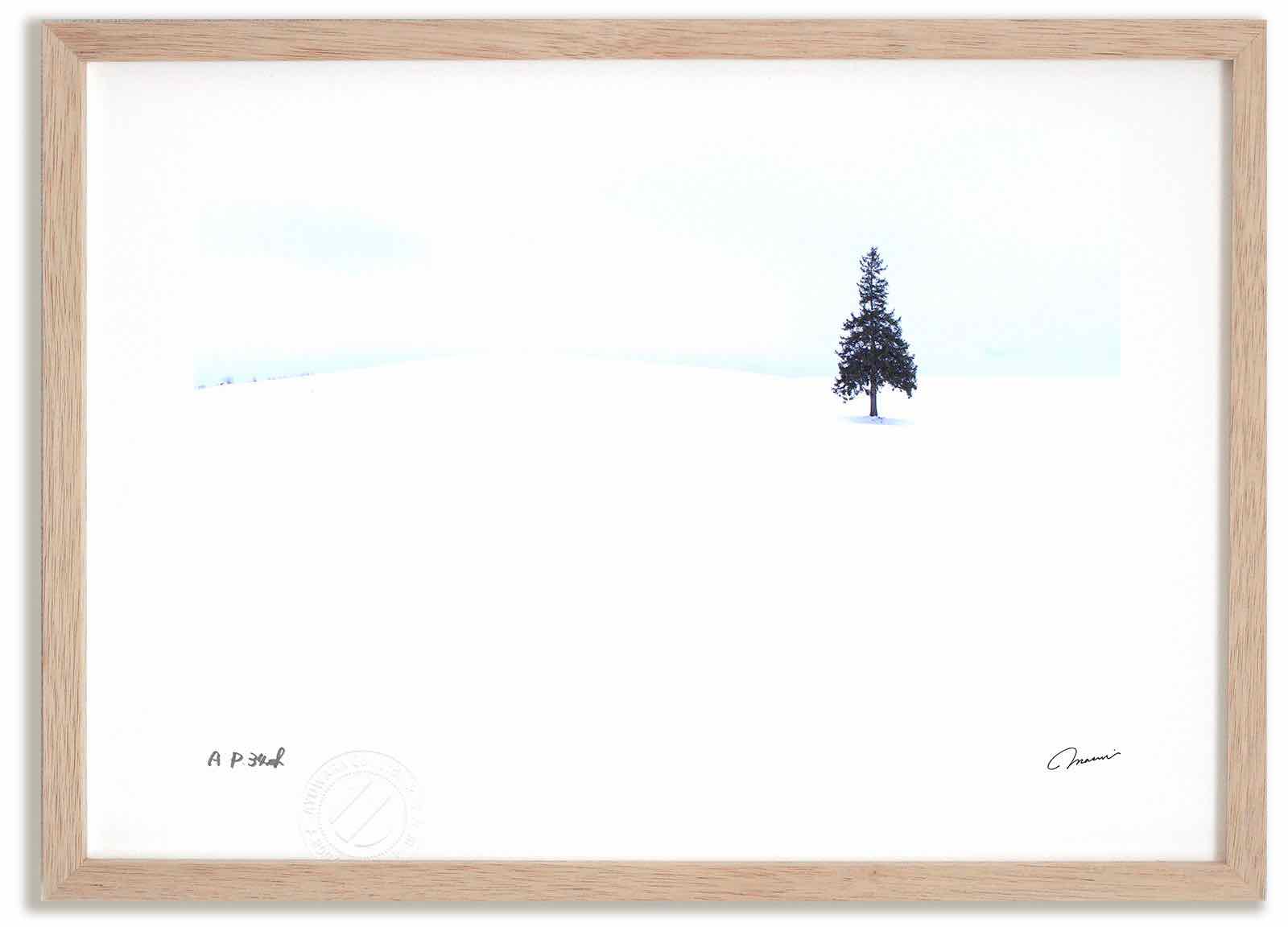 アートフォト 絵画 クリスマスツリーの木5 高橋真澄/インテリア 額入り 額装込 風景画 油絵 ポスター アート アートパネル リビング 玄関 プレゼント モダン アートフレーム 飾る おしゃれ 壁掛け 絵|絵画・壁飾り 風景専門店あゆわら