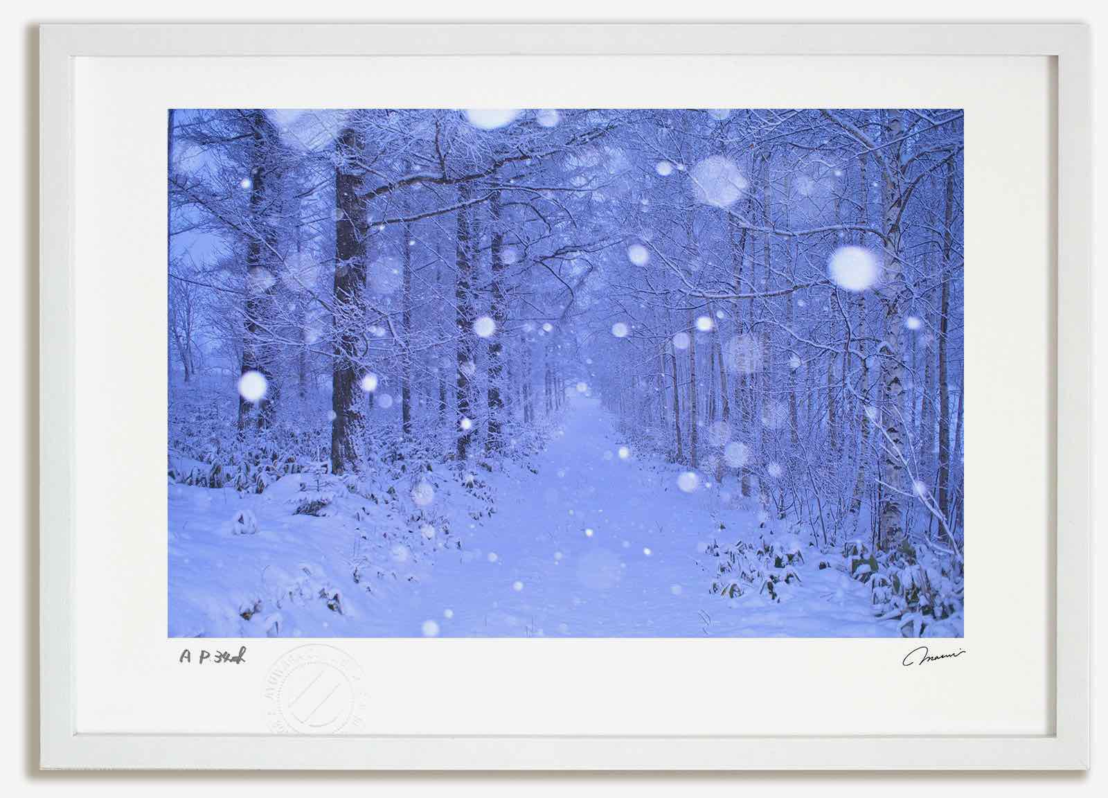 絵画　油絵　雪窓湖　ミニ美 0_8eb5939a4ff42dc0f8d3489015b5