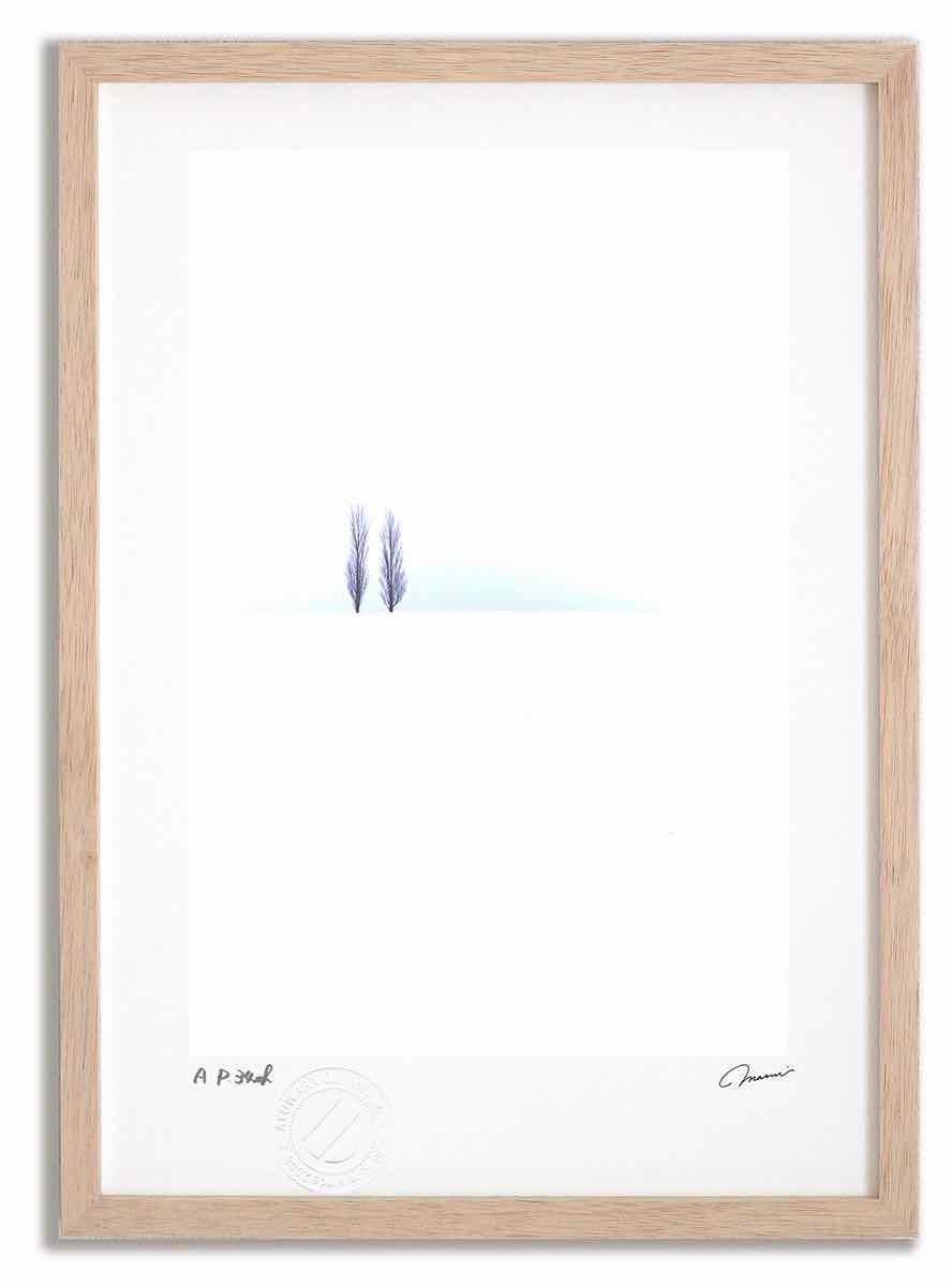アートフォト 絵画 ポプラの丘1 高橋真澄/インテリア 額入り 額装込 風景画 油絵 ポスター アート アートパネル リビング 玄関 プレゼント モダン アートフレーム 飾る おしゃれ 壁掛け 絵｜絵画・壁飾り　風景専門店あゆわら