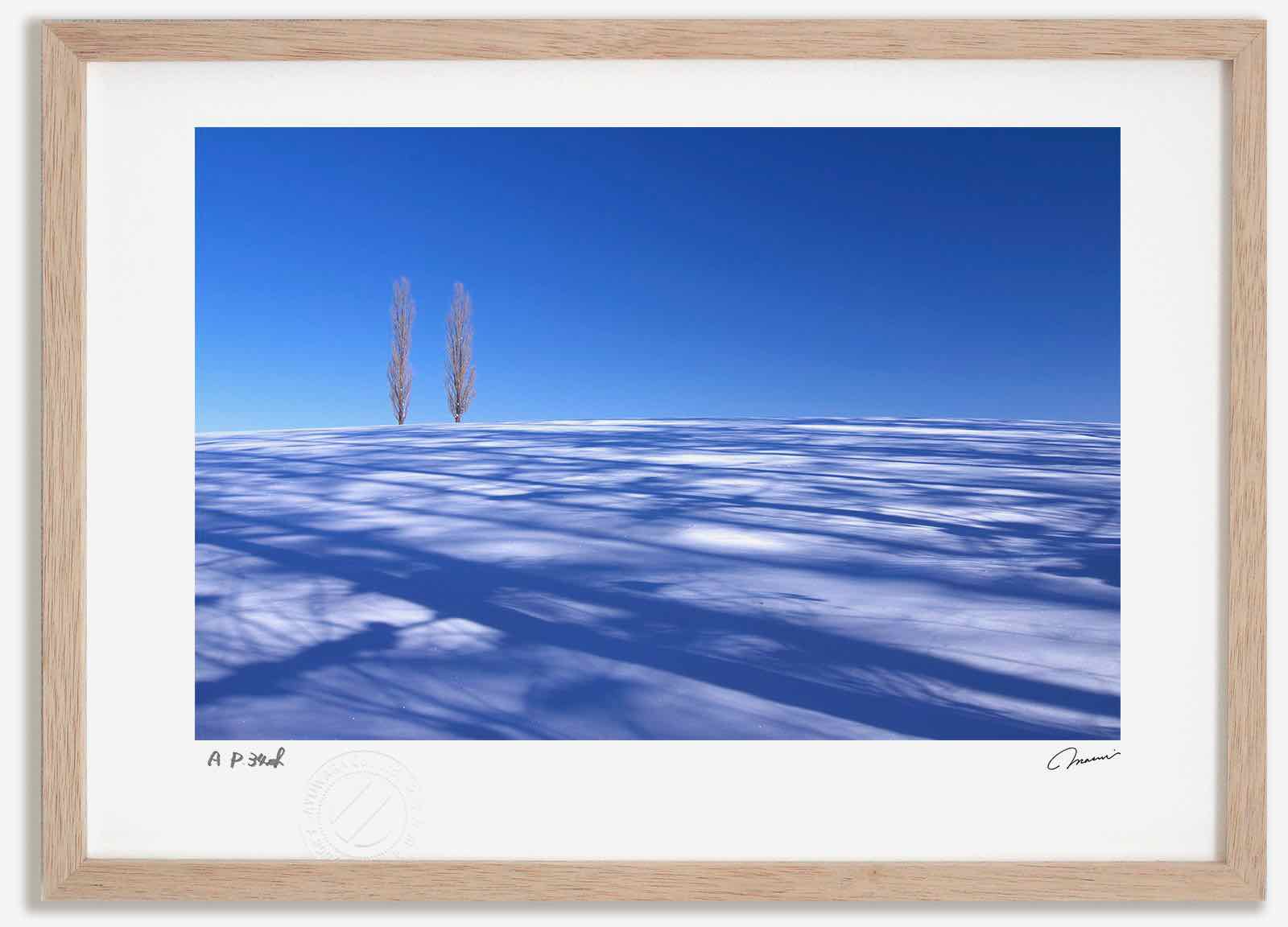 アートフォト 絵画 ポプラと蒼い影3 高橋真澄/インテリア 額入り 額装込 風景画 油絵 ポスター アート アートパネル リビング 玄関 プレゼント モダン アートフレーム 飾る おしゃれ 壁掛け 絵|絵画・壁飾り 風景専門店あゆわら