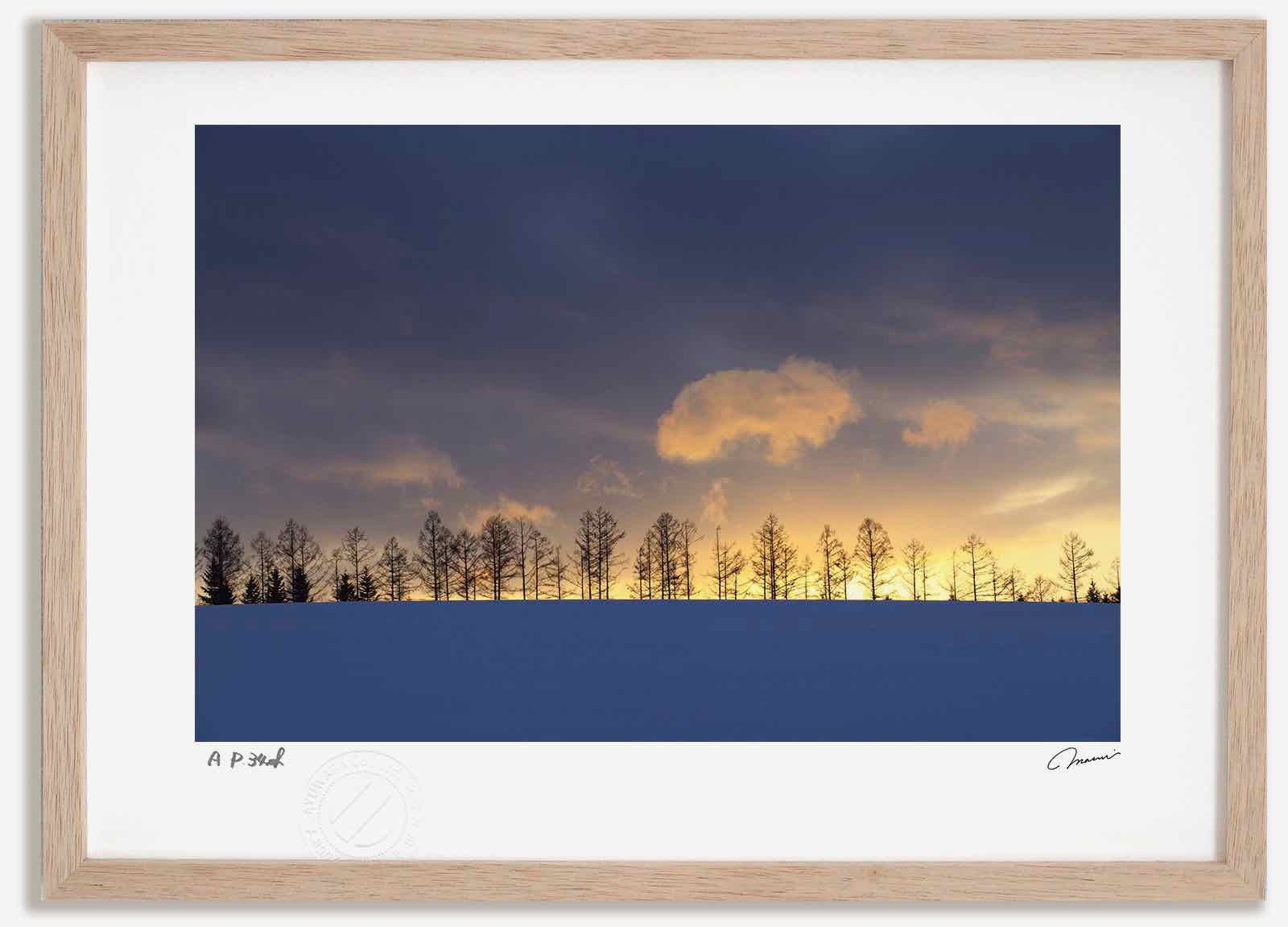 アートフォト 絵画 夕日4 高橋真澄/インテリア 額入り 額装込 風景画 油絵 ポスター アート アートパネル リビング 玄関 プレゼント モダン アートフレーム 飾る おしゃれ 壁掛け 絵