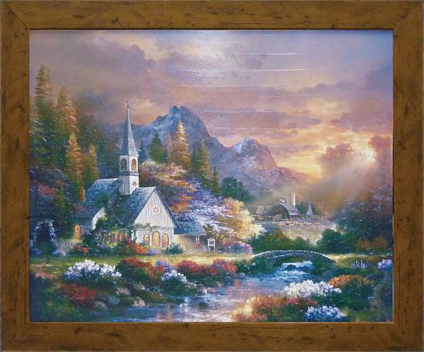 油絵  額付き 楽天市場】絵画 ジェームス リー カントリー クワイエット