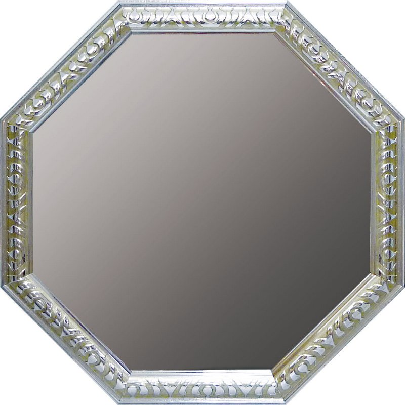 楽天市場】ミラー アンティーク 八角ミラー LLサイズ シルバー