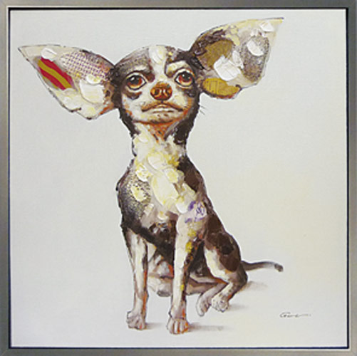 油絵 Yumiko ワーゲンに乗る犬の家族 油絵 Yumiko様専用 ワーゲンに乗る犬の家族