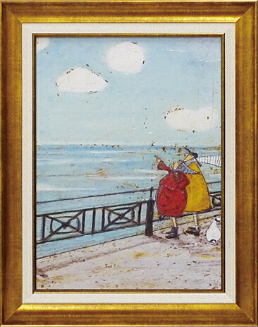 額装絵画 サム トフト「ひと休み」 ユーパワー Sam Toft サム トフト アートフレーム 「ひと休み」 ST
