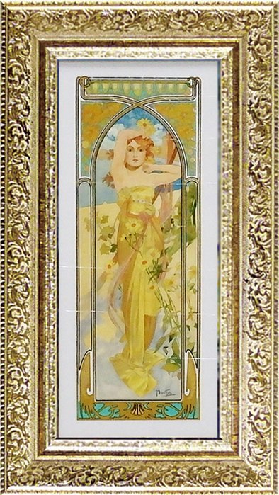 楽天市場】絵画 アルフォンス ミュシャ「フラワー」/インテリア 額入り