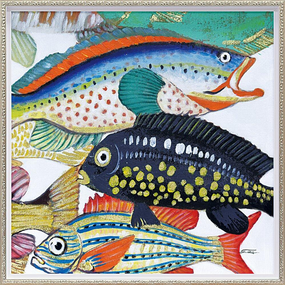 絵画 油絵 オイル ペイント アート「アンダー ザ シー2(Mサイズ)」/インテリア 額入り 額装込 風景画 油絵 ポスター アート アートパネル リビング 玄関 プレゼント モダン アートフレーム 飾る 3Lサイズ おしゃれ 壁掛け 絵|絵画・壁飾り 風景専門店あゆわら