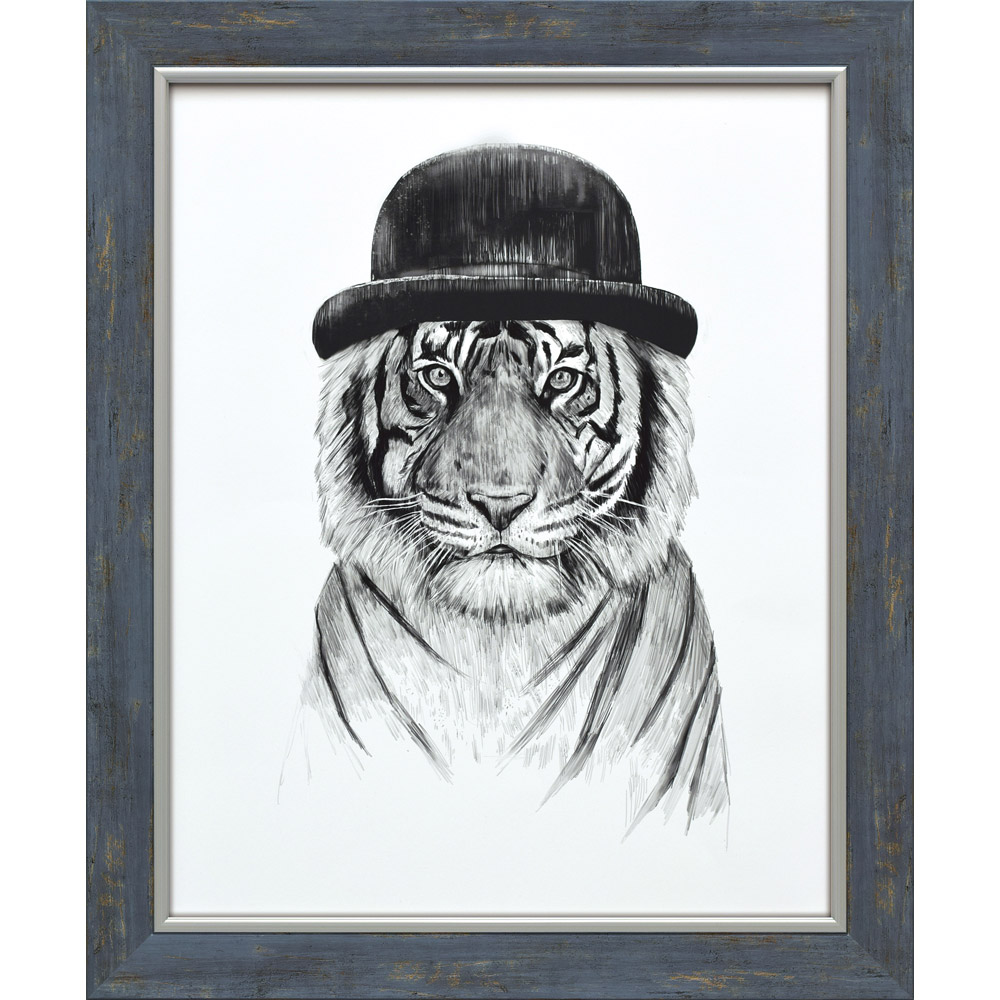 絵画 バラズス ショルティ「ウェルカム トゥ ザ ジャングル」/インテリア 動物 額入り 油絵 ポスター アート アートパネル リビング 玄関 プレゼント モダン アートフレーム 飾る Sサイズ おしゃれ 壁掛け 絵｜絵画・壁飾り　風景専門店あゆわら 10,457円