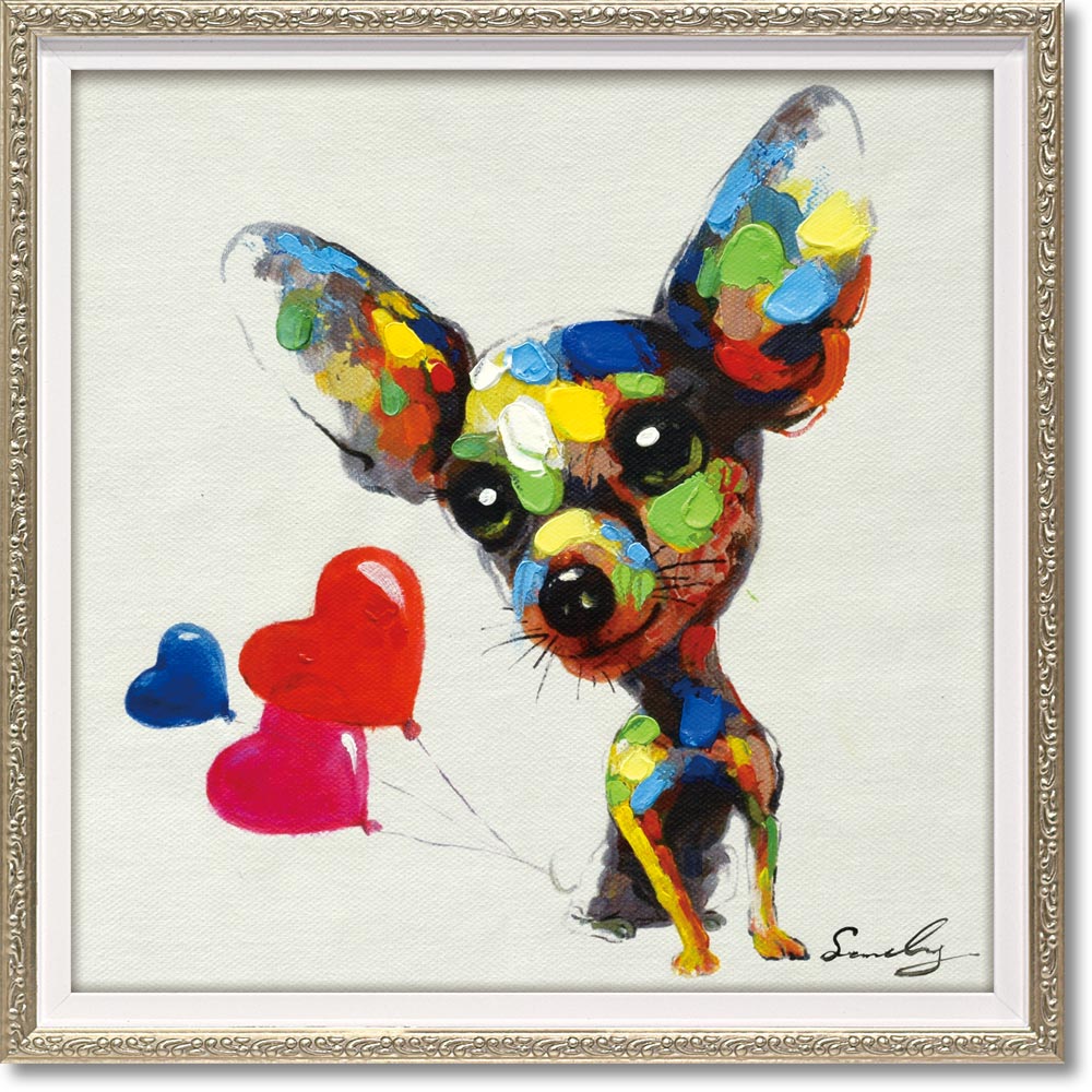 楽天市場】絵画 油絵 オイル ペイント アート「バンダナ ブル（S