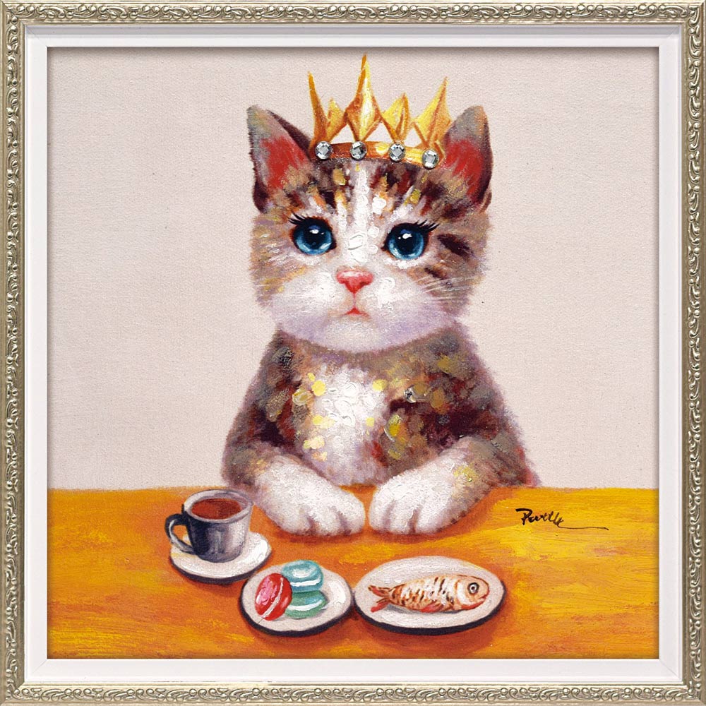 楽天市場】絵画 オイル ペイント アート「カラフル キャット（S
