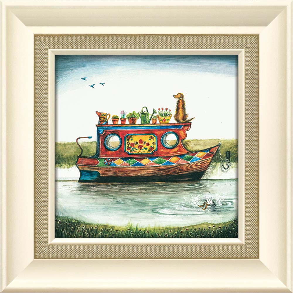 絵　軽量絵画★ゲルアートフレーム・ジョー ラム「オールド ドッグ イン」風景・海 絵 軽量絵画☆ゲルアートフレーム・ジョー ラム「オールド