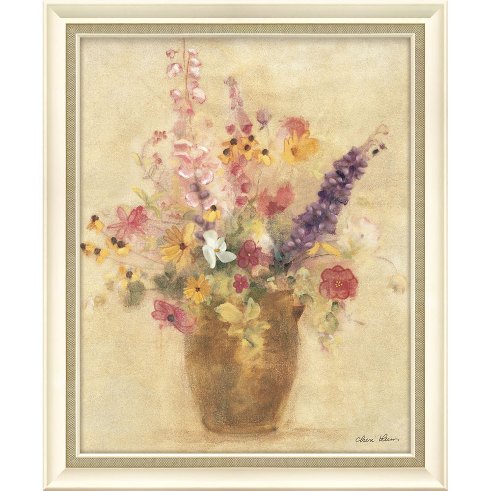 絵画 シェリー ブラム「ワイルド フラワーズ ベース1」 花 フラワー おしゃれ インテリア 壁掛け LLサイズ｜絵画・壁飾り　風景専門店あゆわら