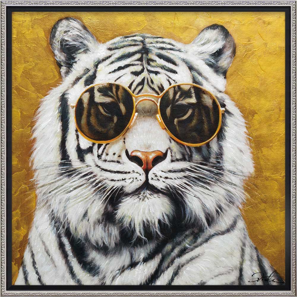猫 ネコ ねこ cat 虎 トラ 寅 タイガー、絵画 油彩画 動物画、希少画集画 楽天市場】「カラフルタイガー」Lサイズ 虎・とら・トラ・動物