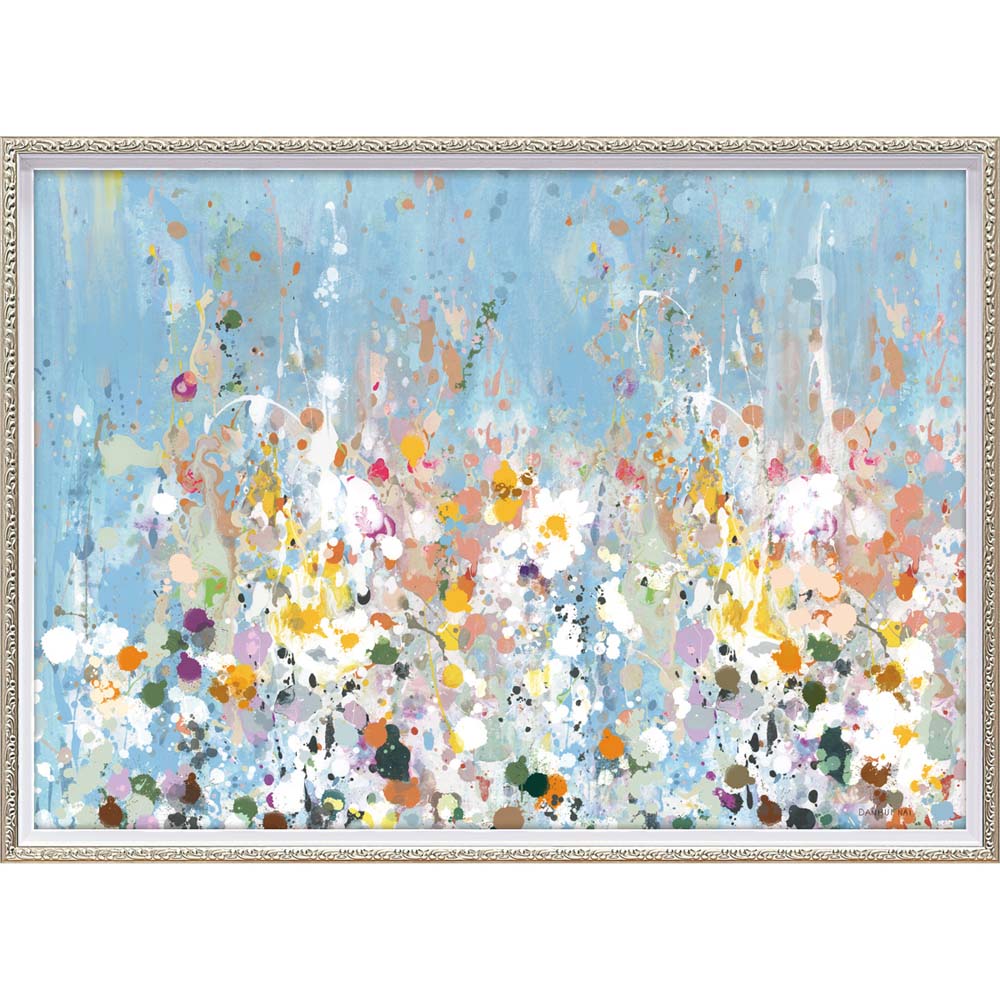 絵画 ダンフイ ナイ「アブストラクト ガーデン」 インテリア 壁掛け 額入り アート 壁飾り リビング 飾る 花 絵 ギフト プレゼント 贈り物 おしゃれ 額装済 玄関 廊下 寝室 3Lサイズ｜絵画・壁飾り　風景専門店あゆわら