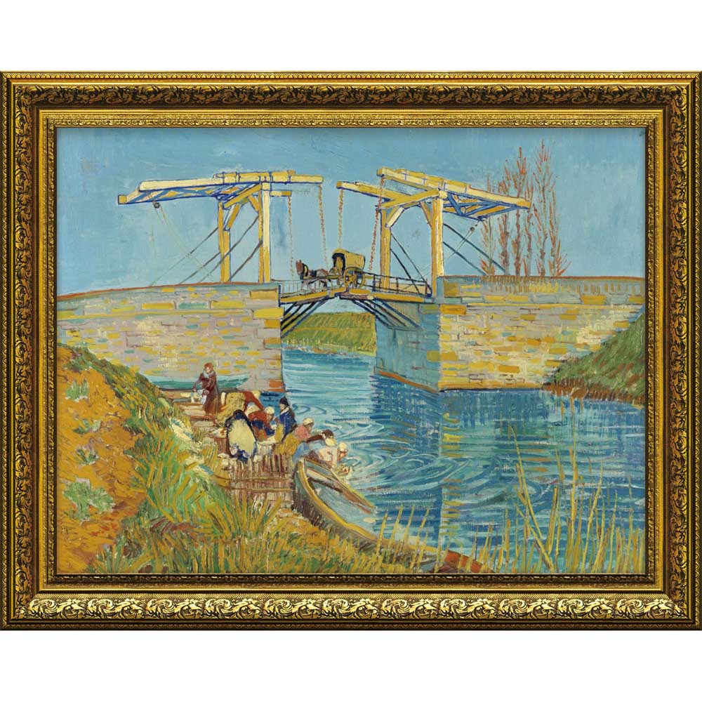 楽天市場】ゴッホ【アルルのはね橋】F6号☆シルバー 絵画 絵 名画 複製