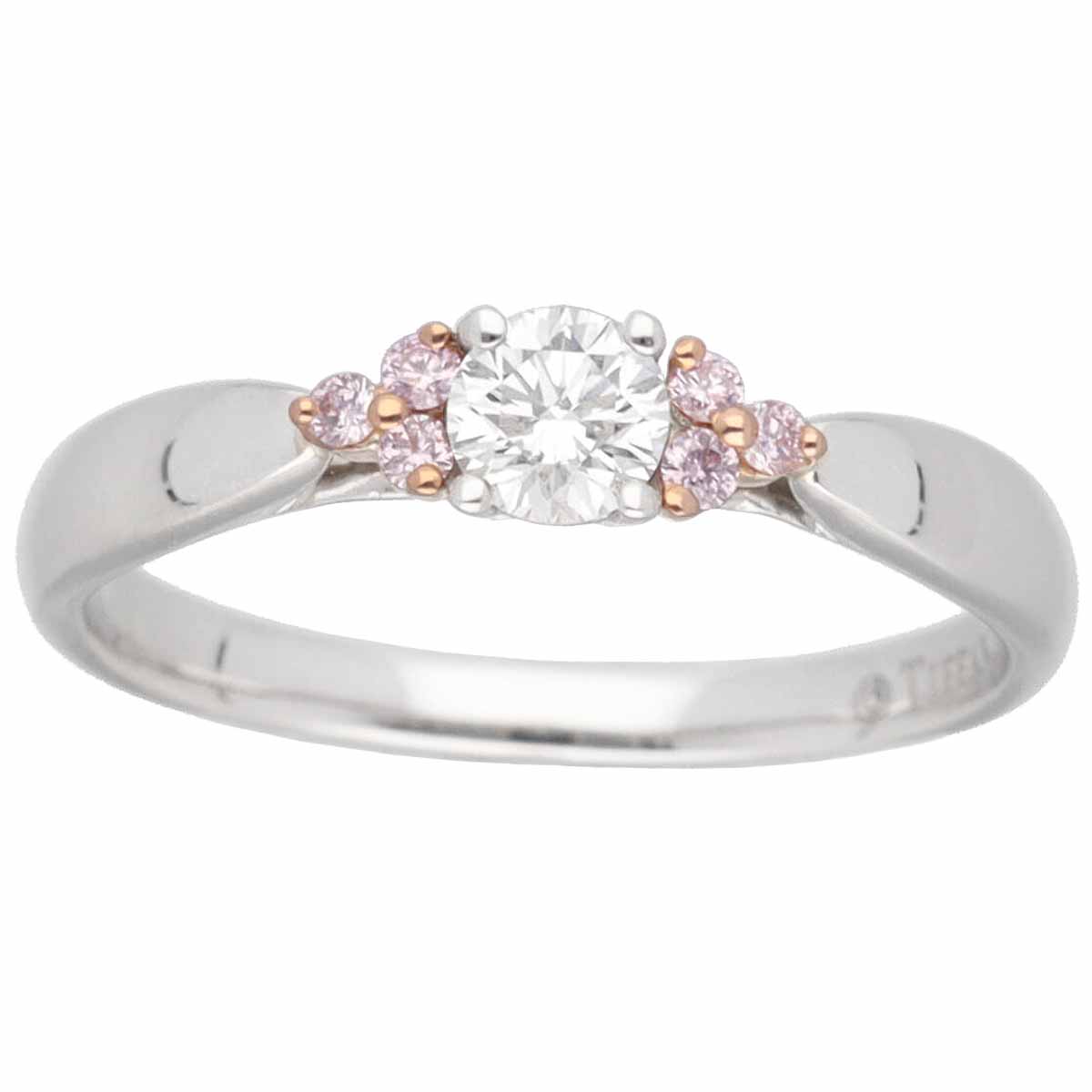TIFFANY&Co. ティファニー ハーモニー ダイヤモンド ピンクダイヤモンド クラスター リング Pt950 プラチナ 750 K18 PG ピンクゴールド 日本サイズ約7号 #47【送料無料】指輪【中古】22270403|Azabu Vintage