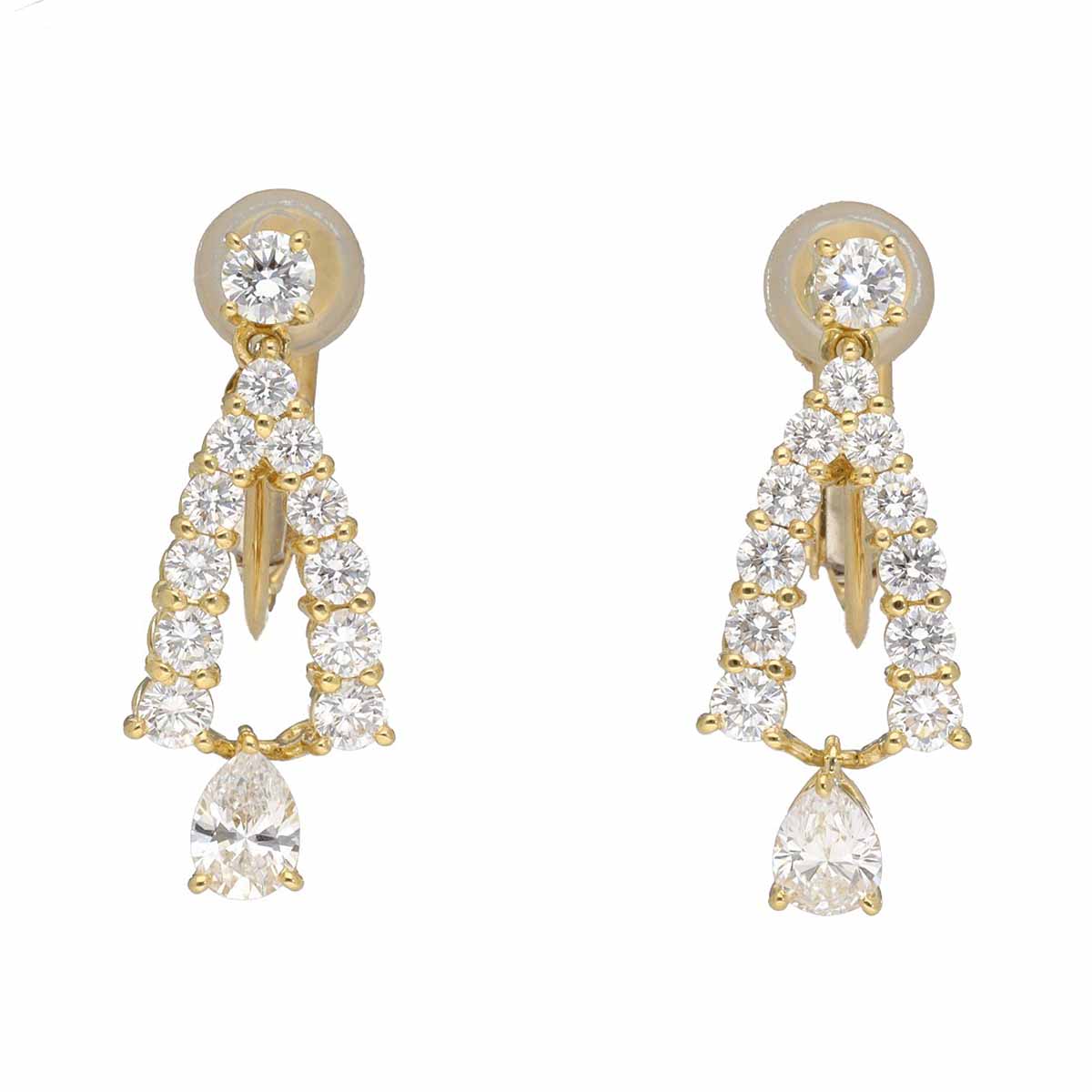 ダイヤモンド(1.34ct)イヤリング 750 K18 YG イエローゴールド 鑑別書【送料無料】【中古】TMR2406100003|Azabu Vintage