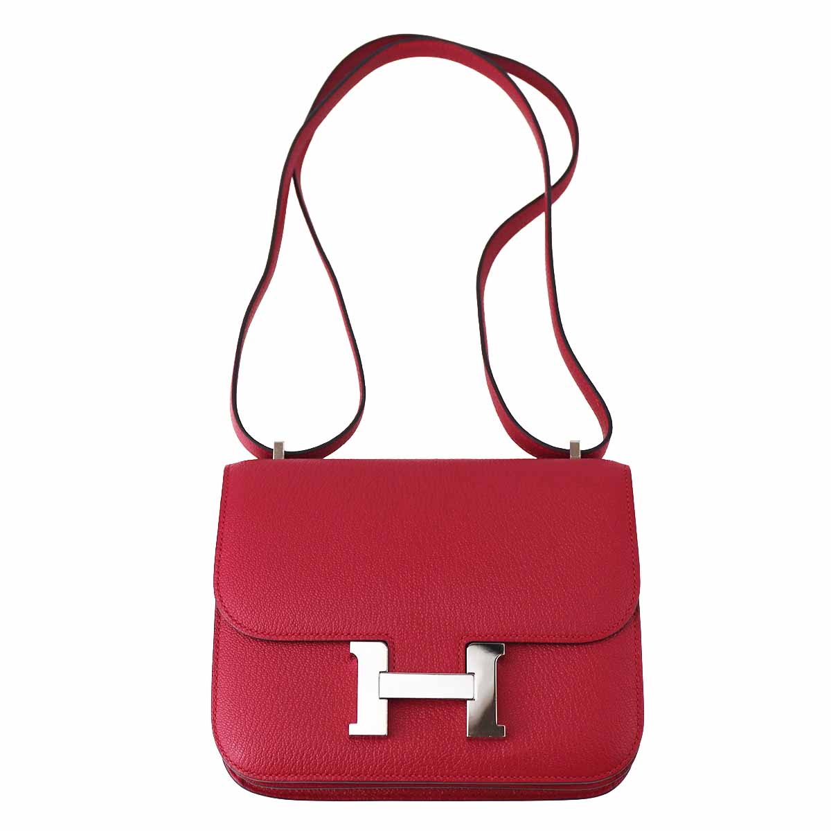 HERMES エルメス コンスタンスミニ 18 シェーブル・ミゾール シルバー金具 フランボワーズ U刻印【中古】ハンドバッグ【送料無料】TMR2412100003｜Azabu Vintage 1,925,000円
