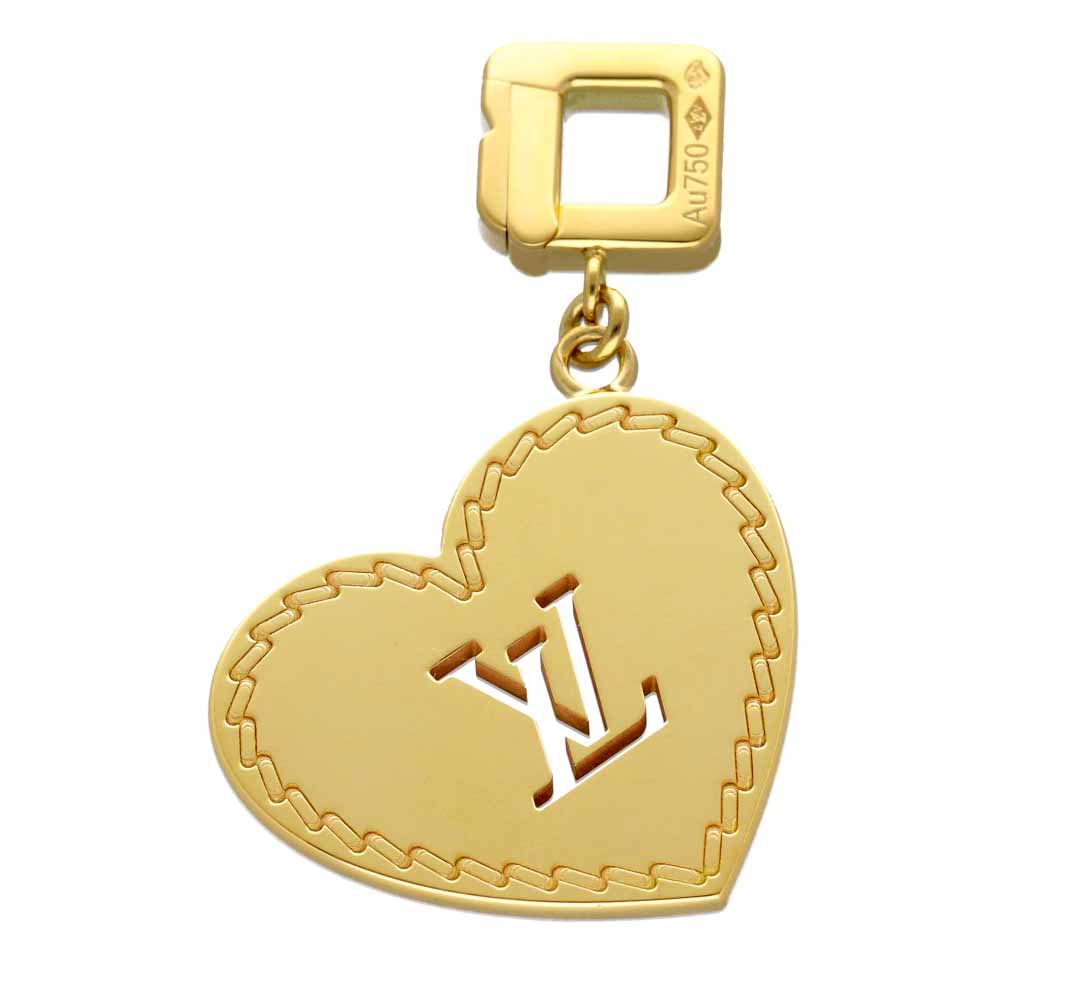 LOUIS VUITTON ルイ･ヴィトン LV ハート ペンダントトップ 750 K18 YG イエローゴールド チャーム【送料無料】【中古】TMR2412050004