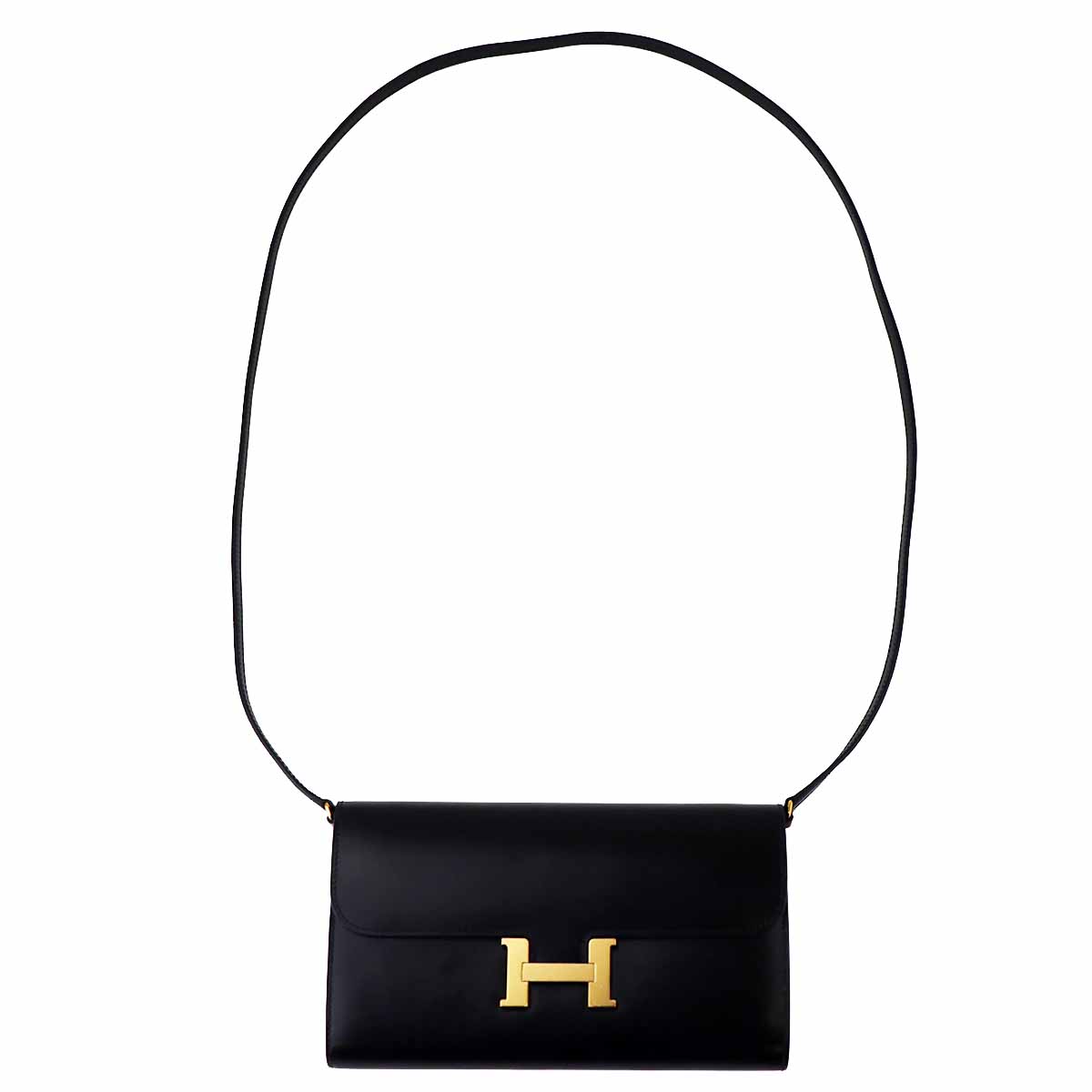 HERMES エルメス ウォレットバッグ コンスタンストゥー・ゴー ブラック ボックスカーフ B刻印 ゴールド金具【送料無料】バッグ【中古】TMR2505300004