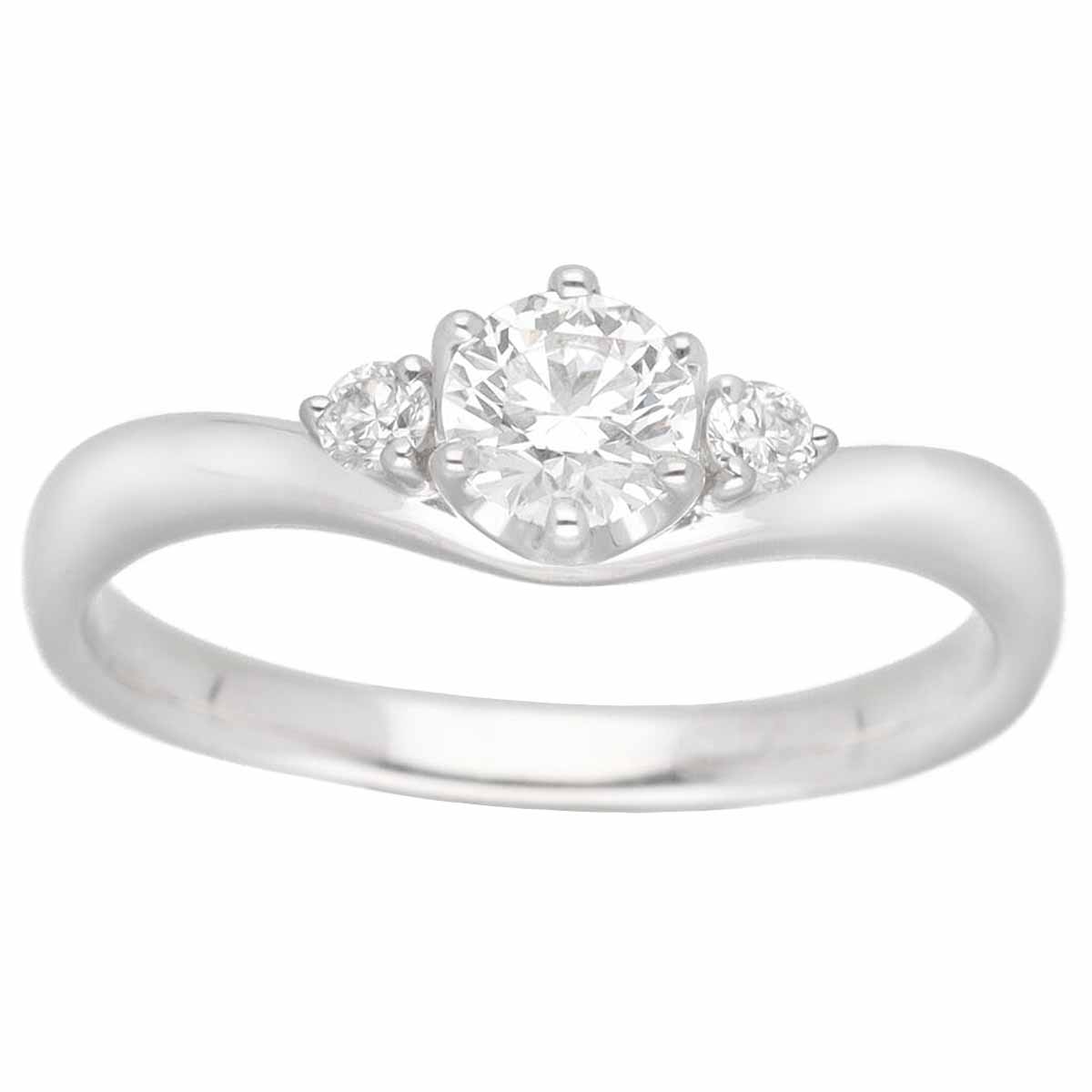 VENDOMEAOYAMA ヴァンドーム青山 V字 ダイヤモンド(0.314ct G-VVS1-3VG)サイドダイヤモンド リング Pt950 プラチナ 日本サイズ約9号 #49 鑑定書【送料無料】指輪【中古】24330805｜Azabu Vintage 115,500円