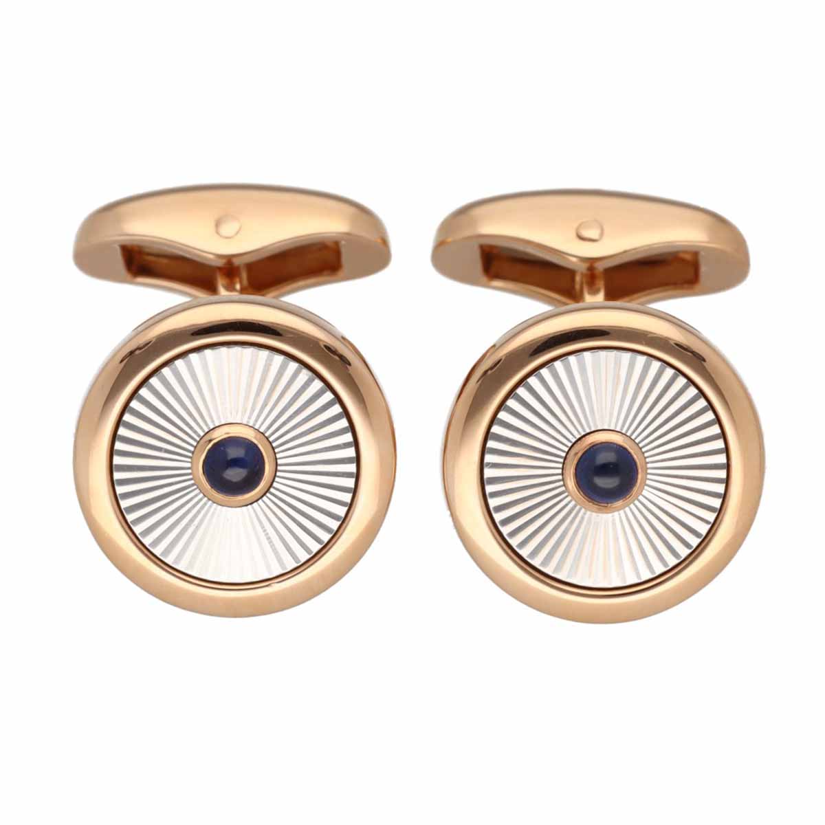 FABERGE ファベルジェ サファイア(0.20ct) カフス K18 750 PG WG ピンクゴールド ホワイトゴールド GERMANY【送料無料】【中古】22520706