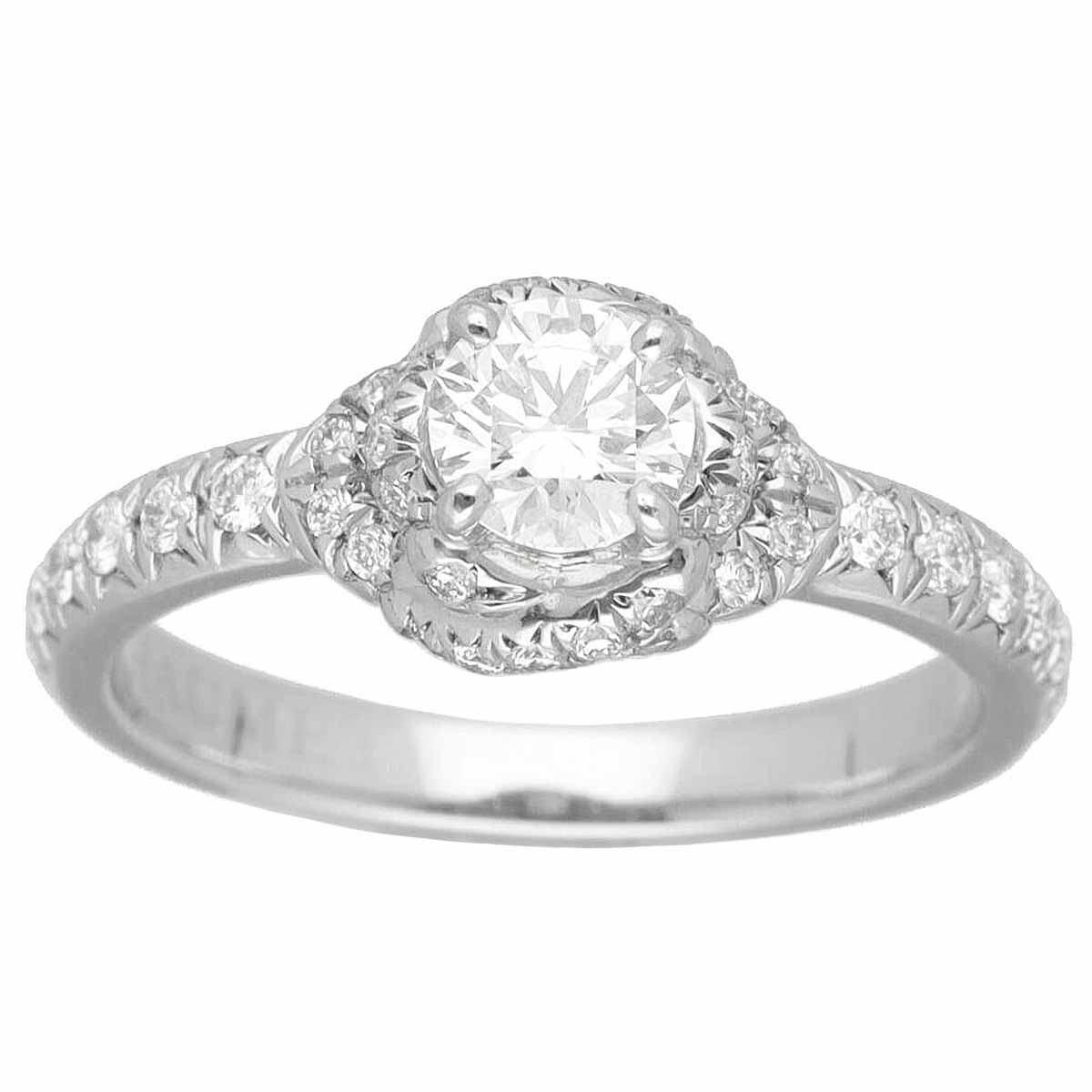 最終 CHAUMET ショーメ ハーフエタニティ リング ダイヤモンド プラチナ CHAUMET 【新品同様】ショーメ ハーフエタニティ リング Pt950