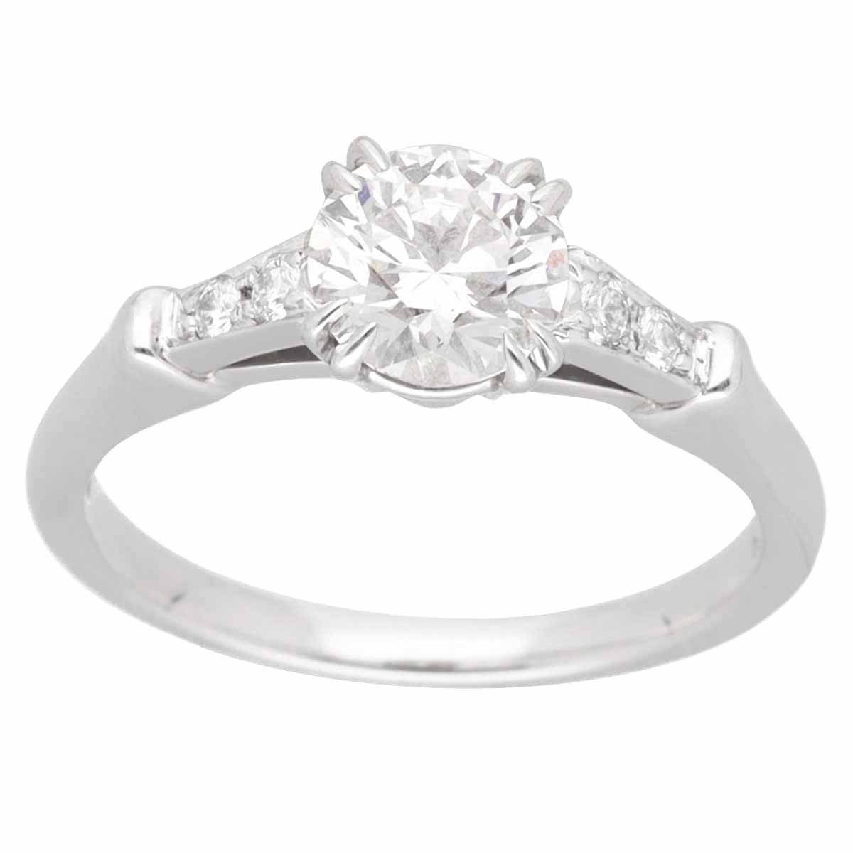 HARRY WINSTON ハリーウィンストン ダイヤモンド(D0.73ct D-VVS1) ラウンド トリスト リング PT950 プラチナ 日本サイズ約7号 #47 HW GIA鑑定書【送料無料】指輪 【中古】23510902
