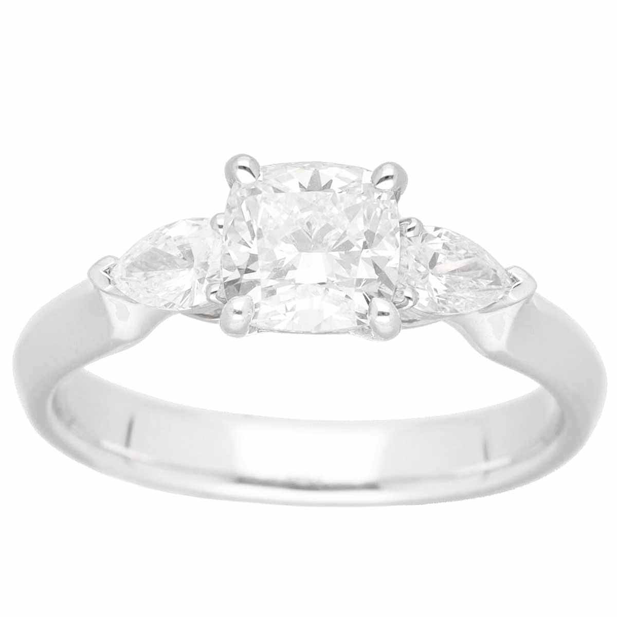 ダイヤモンド(1.01ct D-IF)サイドダイヤモンド(0.30ct)リング Pt950 プラチナ 日本サイズ約12号 #52 GIA鑑定書指輪【送料無料】【中古】23250532｜Azabu Vintage