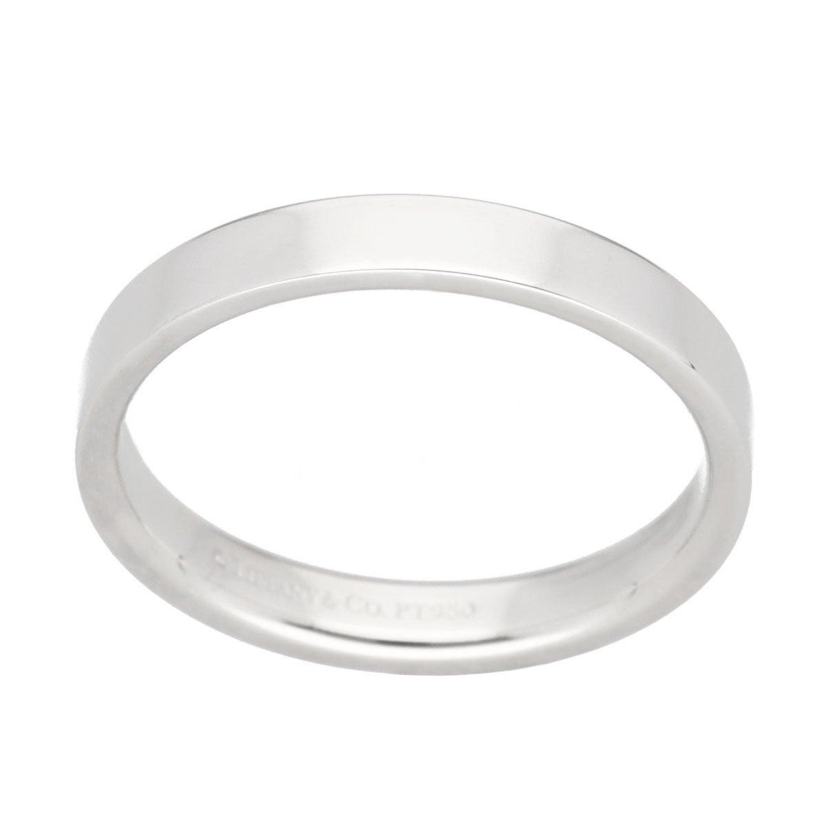 極美品 ティファニー クラシックバンド ダイヤ 3P リング 5号 プラチナ ティファニー フォーエバー ウェディング バンドリング ダイヤモンド