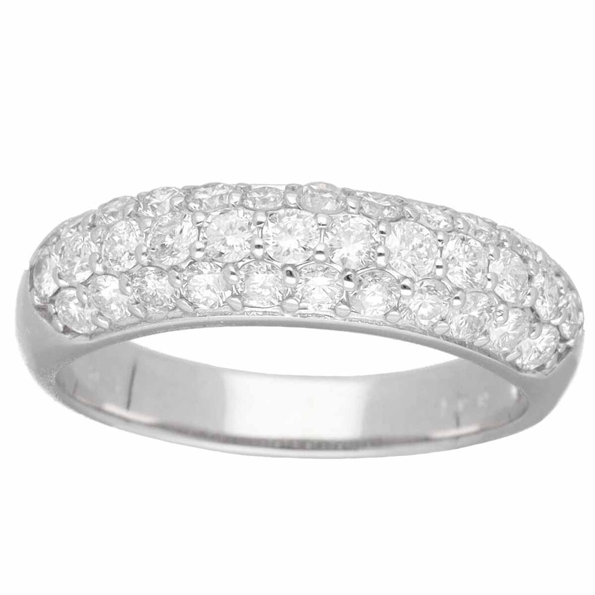 ダイヤモンド(1.00ct) リング 750 K18 WG ホワイトゴールド 日本サイズ約12号 #52【送料無料】指輪【中古】23110339