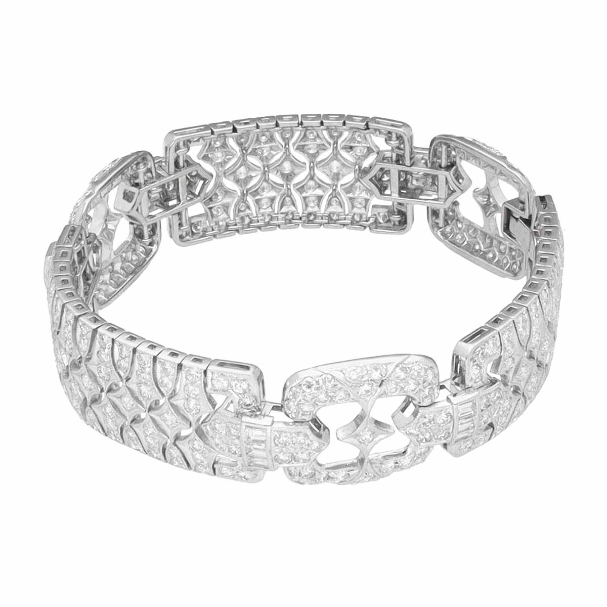 ダイヤモンド(7.57ct)デザイン ブレスレット 16.5cm Pt900 プラチナ【送料無料】【中古】25020147