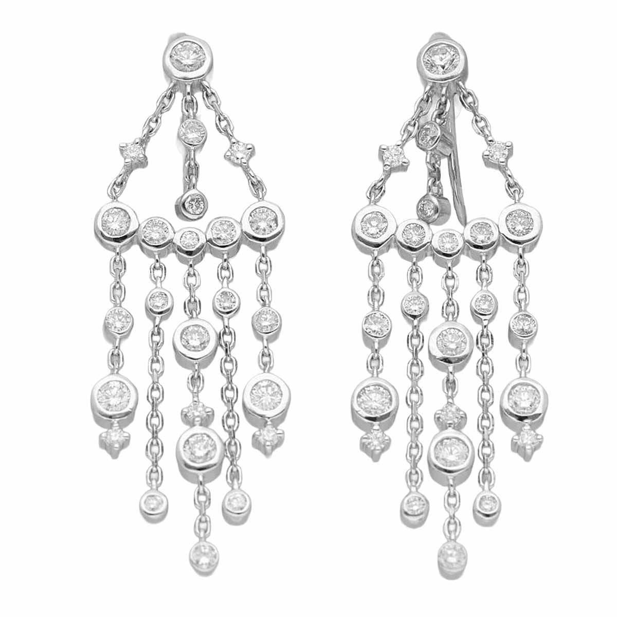 ダイヤモンド(0.50ct/0.50ct)イヤリング 750 K18 WG ホワイトゴールド【送料無料】【中古】TMR2203030054｜Azabu Vintage